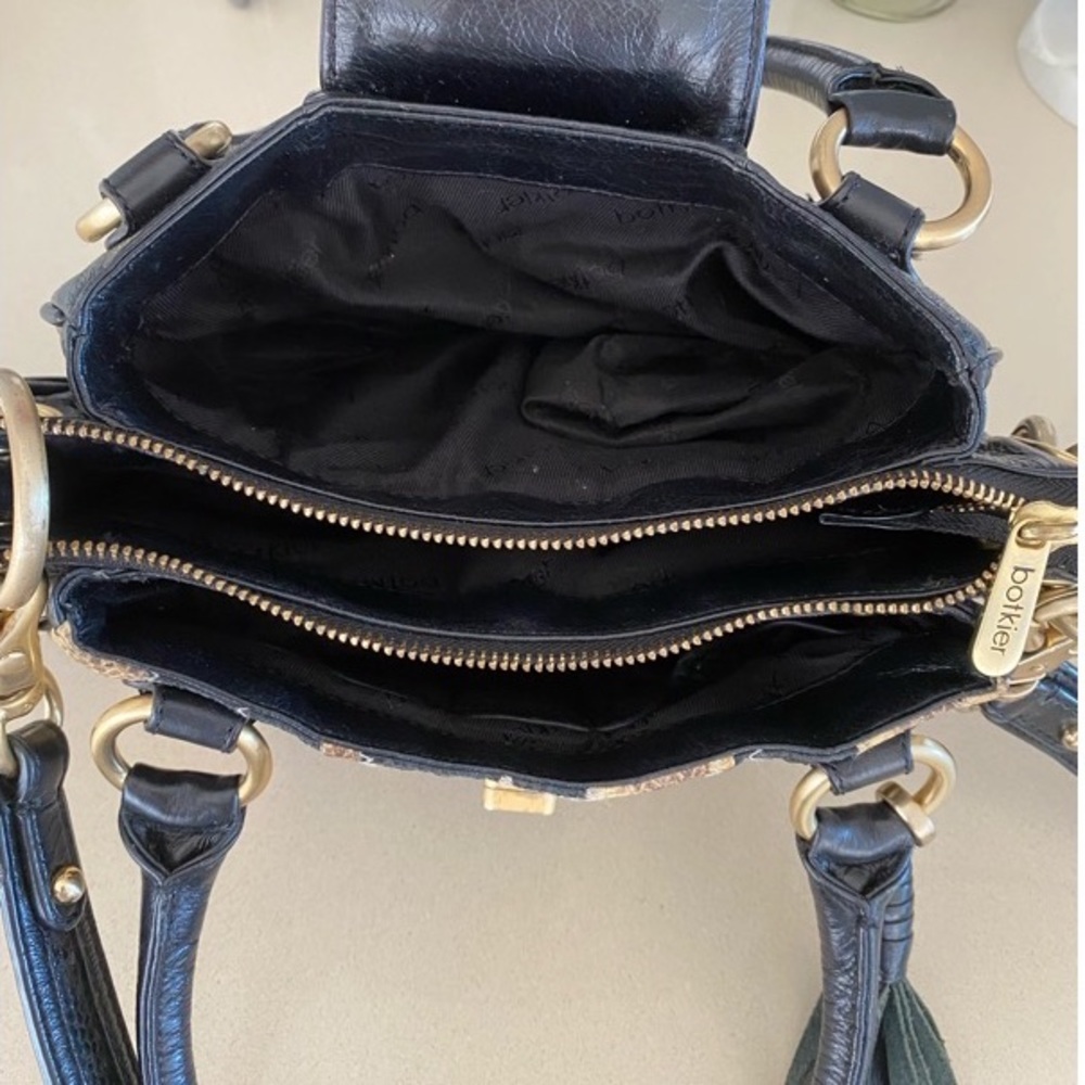 Botkier Black and Snakeskin Leather Handbag - Picture 5 of 8